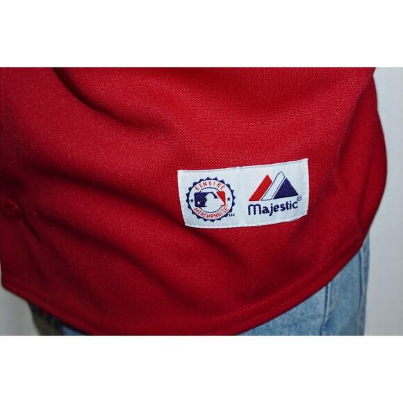 Vintage Majestic Los Angeles Angels Jersey –  Women’s Small – Red – Made in USA - Picture 7 of 14